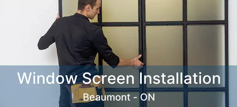  Window Screen Installation Beaumont - ON