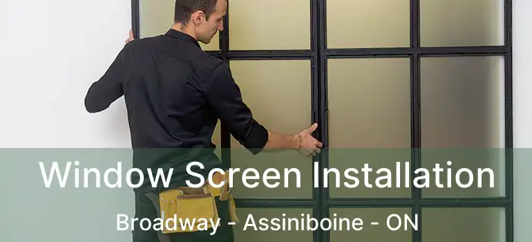  Window Screen Installation Broadway - Assiniboine - ON