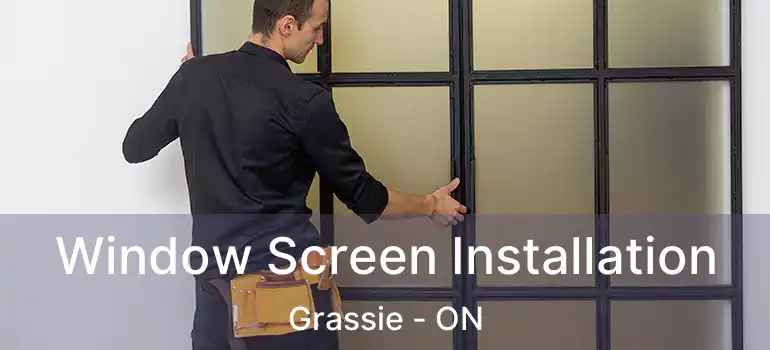  Window Screen Installation Grassie - ON