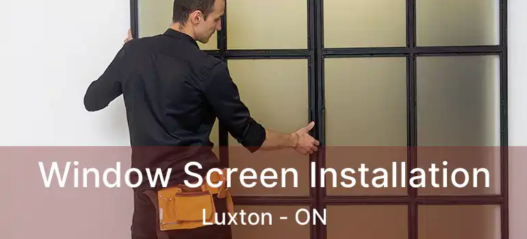  Window Screen Installation Luxton - ON