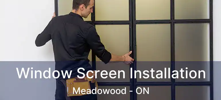  Window Screen Installation Meadowood - ON
