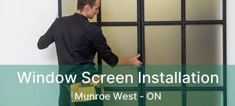  Window Screen Installation Munroe West - ON