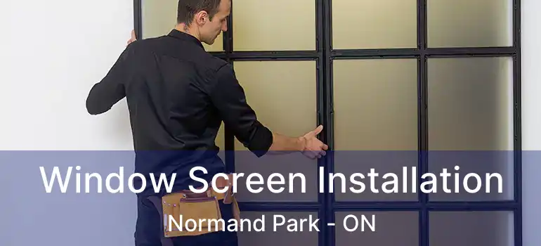  Window Screen Installation Normand Park - ON