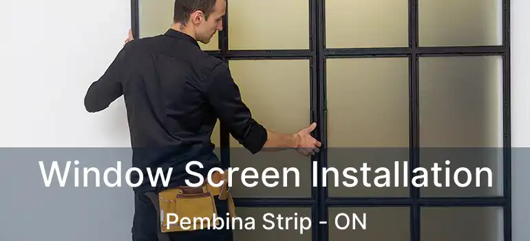  Window Screen Installation Pembina Strip - ON