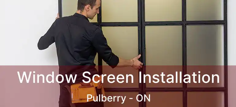  Window Screen Installation Pulberry - ON