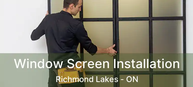 Window Screen Installation Richmond Lakes - ON