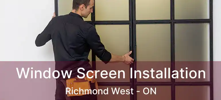  Window Screen Installation Richmond West - ON