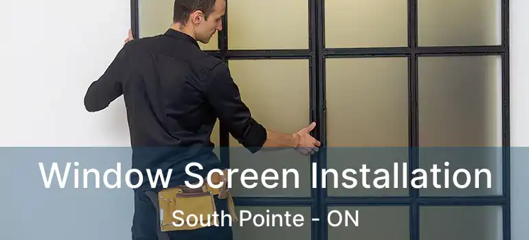  Window Screen Installation South Pointe - ON