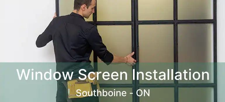  Window Screen Installation Southboine - ON