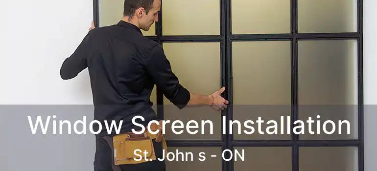  Window Screen Installation St. John s - ON
