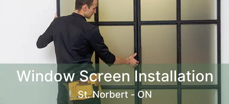  Window Screen Installation St. Norbert - ON