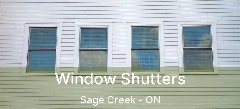  Window Shutters Sage Creek - ON