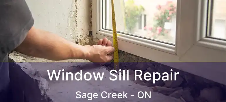  Window Sill Repair Sage Creek - ON