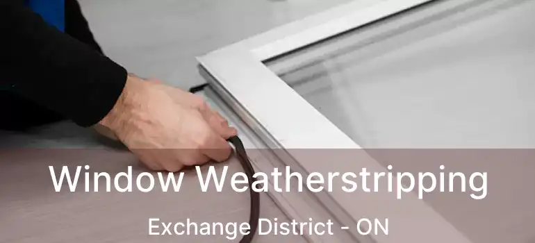  Window Weatherstripping Exchange District - ON