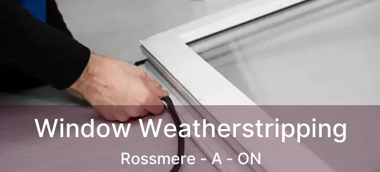  Window Weatherstripping Rossmere - A - ON